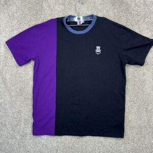 Apart Trash Taste T Shirt Mens Size Large Colorblock Black Purple Cotton